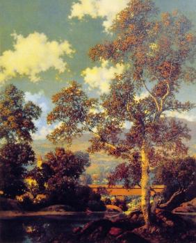Maxfield Parrish : Early Autumn White Birch